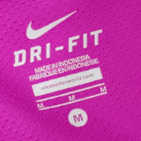 Nike Dri-Fit Racer Back Embroidered Logo Purple Top Medium - Picture 6 of 10